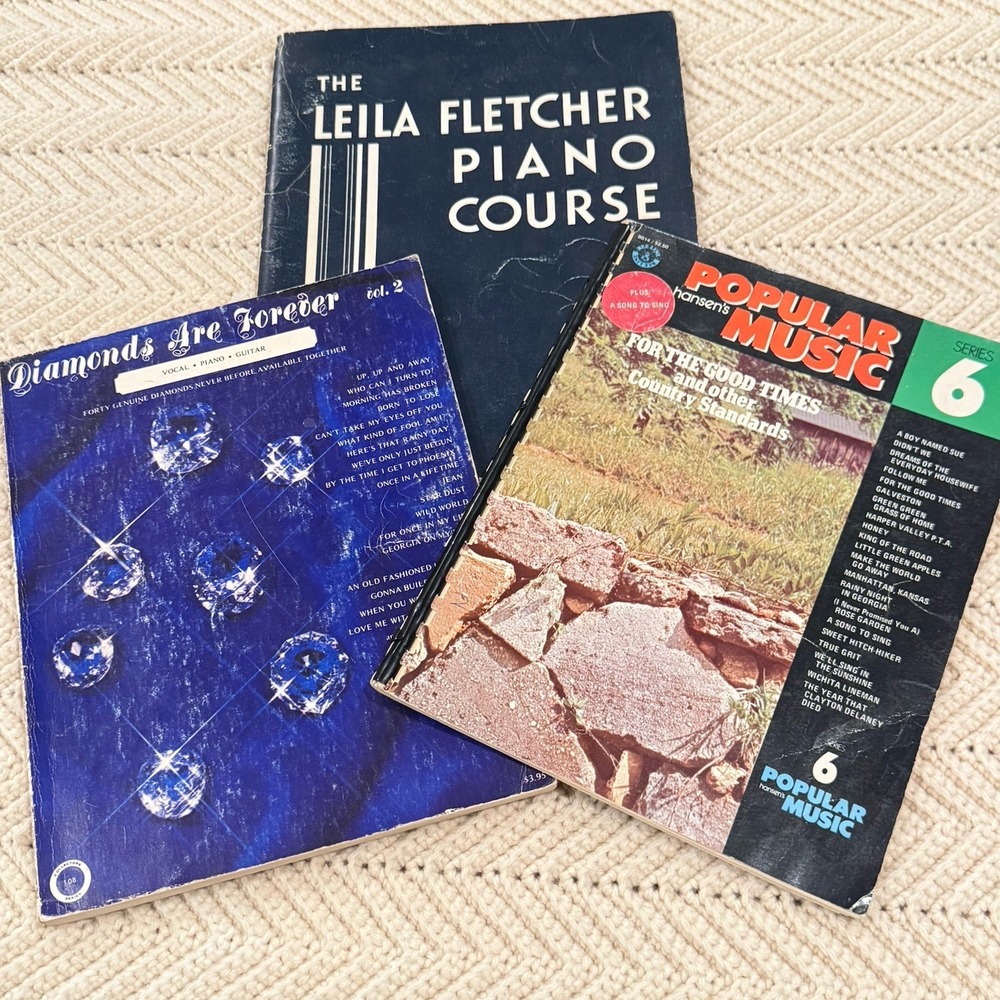 Vintage Leila Fletcher Piano Course Hansen Popular Music Sheet Music Book Lot